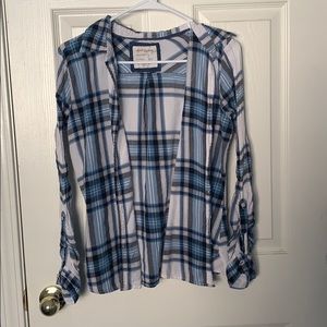 Blue & White Plaid Flannel